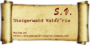 Steigerwald Valéria névjegykártya