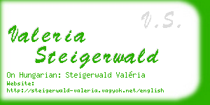 valeria steigerwald business card