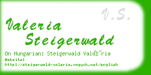 valeria steigerwald business card